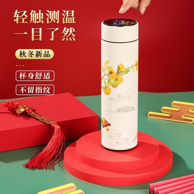 创意国潮保温杯智能测温304不锈钢水杯ins中国风礼盒商务礼品定制图4