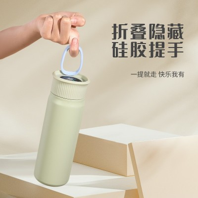 新款不锈钢保温杯智能测温简约清新便携水杯女学生商务礼品杯定制图4