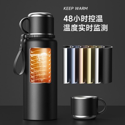 316不锈钢保温杯男款大容量杯子2024新款便携焖茶壶水杯免费刻log图3