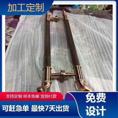 玻璃门拉手不锈钢红古铜实木门把手中国好声音仿古大门欧式扶手图5