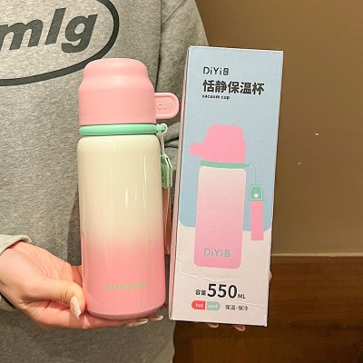 316不锈钢保温杯男女生高颜值水杯2024新款儿童学生上学带盖杯子图3