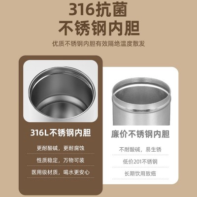 跨境抖音热销316不锈钢智能温度咖啡杯保温杯女生随手杯家用水杯图4