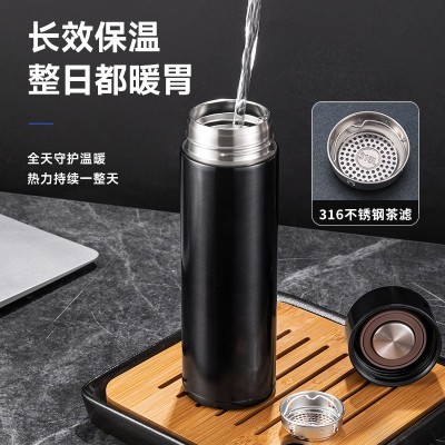 316智显温度杯不锈钢真空简约水杯小批量定制logo礼品杯保温杯图2