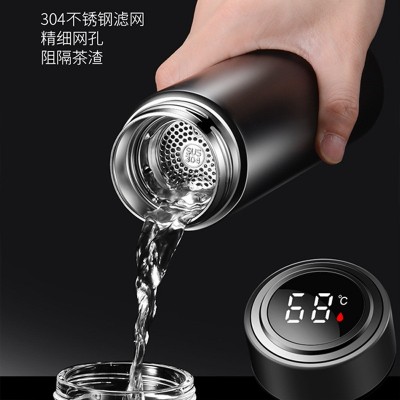 便携水杯智显温度杯304不锈钢保温杯真空简约水杯小批量定 制logo图4