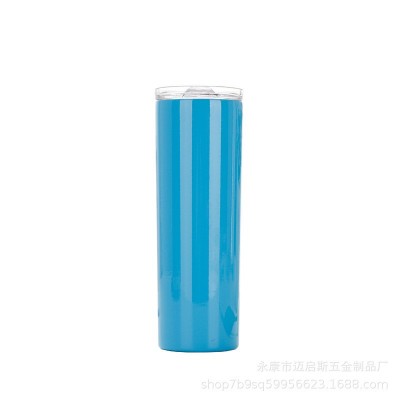 304不锈钢商务保温杯便携20oz直身杯纯色保温保冷水杯logo图5