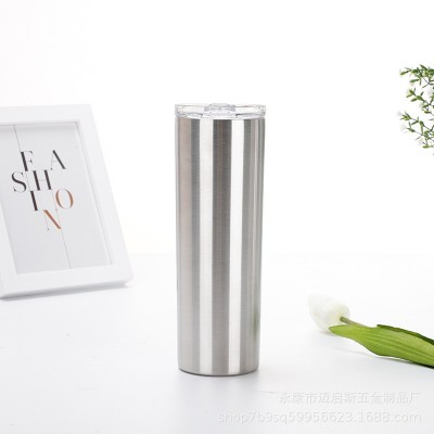 304不锈钢商务保温杯便携20oz直身杯纯色保温保冷水杯logo图4