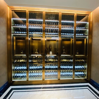 不锈钢酒柜金属展示柜厂家红酒酒架打孔悬挂酒杯架图4