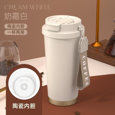 高颜值陶瓷保温杯316不锈钢礼品杯杯跨境双饮咖啡杯便携随手水杯图5