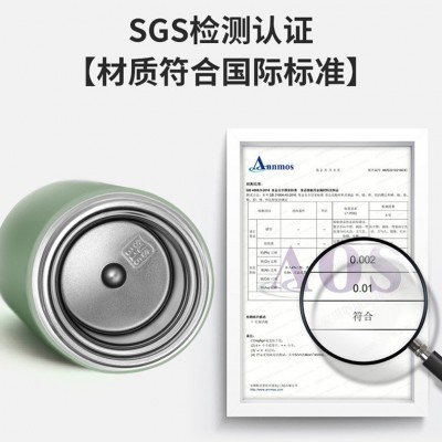 新款316不锈钢保温杯莫兰迪橡胶漆温度显示智能水杯礼品杯学生图5