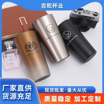 新款304不锈钢高颜值咖啡杯便携车载真空保温杯简约商务礼品杯图2