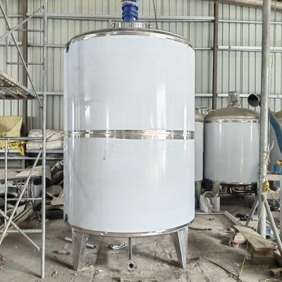不锈钢搅拌罐制作厂家 蒸汽盘管加热搅拌机 食品酱料颗粒混合罐图3