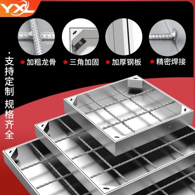 定制304不锈钢井盖市政电力隐形装饰雨水井盖来图来样不锈钢井盖图2