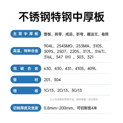 现货904L不锈钢中厚板 高温合金 254SMO奥氏体不锈钢板 激光切割图3
