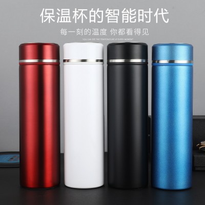 316不锈钢智能保温杯茶水分离测温水杯车载办公商务礼品杯子图3