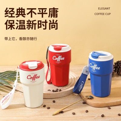 新款网红欧式咖啡保温杯车载随行304不锈钢便捷可乐随手杯批发图3
