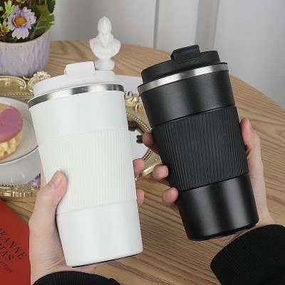 新款咖啡杯保温杯子不锈钢304车载汽车杯真空家用便携随手印logo图2