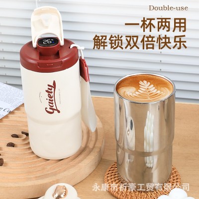 高颜值咖啡杯陶瓷316不锈钢马克杯高档保温保冷水杯学生便携ins风图5
