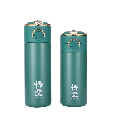 国潮悟空金箍保温杯304不锈钢 弹跳盖真空便携提手水杯车载随身杯图5