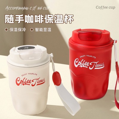 智能便携咖啡杯316不锈钢手提保温杯户外高颜值情侣水杯厂家批发图2