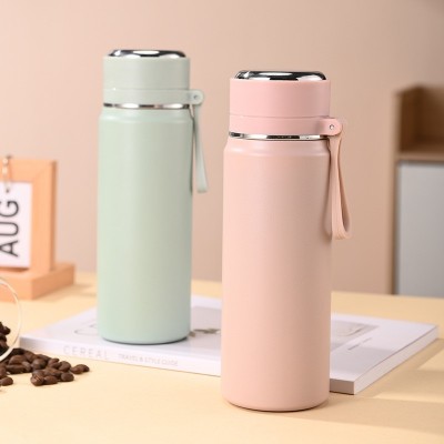 保温杯316不锈钢食品级水杯高颜值茶水分离杯大容量便携简约女士图2