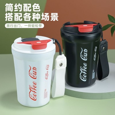 办公室智能盖八角咖啡杯保温杯学生便携316不锈钢可乐杯车载保温图3