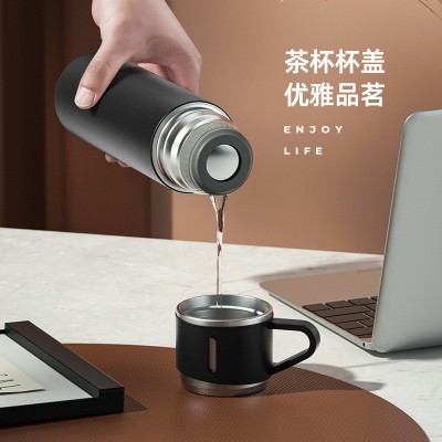 小茶盖316不锈钢保温杯便携大容量水杯两用商务车载礼品批发杯子图5