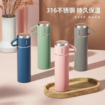 小茶盖316不锈钢保温杯便携大容量水杯两用商务车载礼品批发杯子图2
