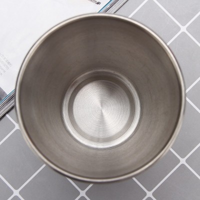 304不锈钢休闲品脱杯户外自驾游车载水杯创意带透明盖卷边咖啡杯图2
