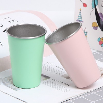 跨境热销不锈钢啤酒杯遇冷水变色杯户外车载咖啡杯便利杯印制logo图2