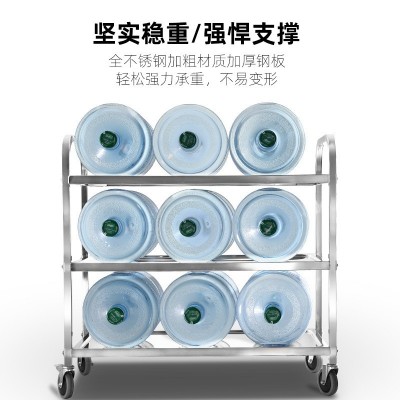 恩典加厚不锈钢餐车移动小推车酒店酒水车推车摆地摊车地摊小推车图3