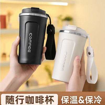 跨境304不锈钢咖啡杯智能测温保温杯女户外车载水杯便携随手杯子图2