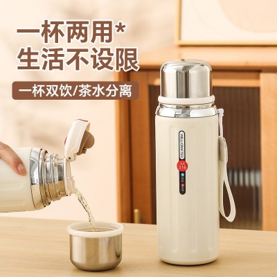 保温杯316不锈钢高颜值户外便携带杯盖茶水分离罗马杯保温杯批发图5