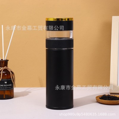 智能测温304不锈钢保温杯茶水分离泡茶水杯商务礼品杯车载杯批发图4