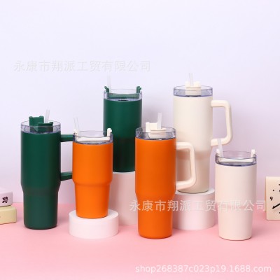 跨境30oz汽车杯 304不锈钢保温杯手柄水杯办公商务保冷冰霸杯批发图2