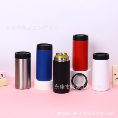 跨境 304不锈钢16oz保冷罐双层加厚汽车杯喷塑真空保温杯刻字批发图2