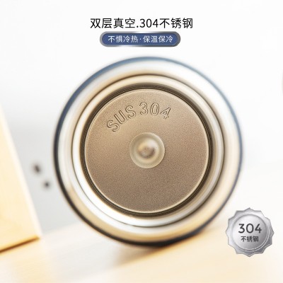 高档商务304不锈钢磨砂保温杯男商务大容量水杯高级感精致防摔杯图2