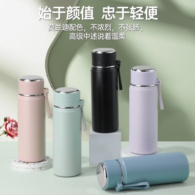 保温杯316不锈钢食品级水杯高颜值茶水分离杯大容量便携简约女士图3