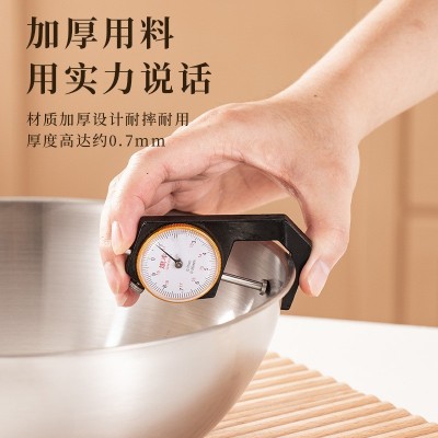 304不锈钢料理盆子家用厨房和面打蛋三件套沙拉碗盆汤碗洗菜烘培图5