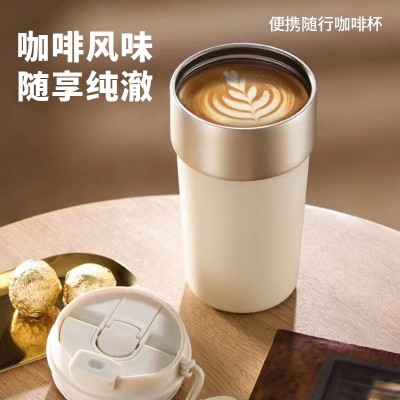 家用新款水杯316不锈钢保温杯便携随行杯子礼品批发高颜值咖啡杯图3