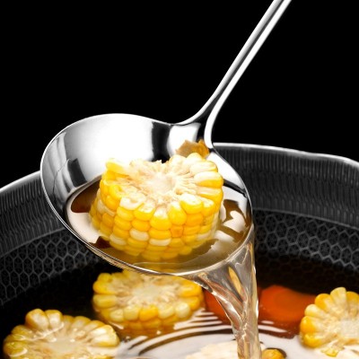 316不锈钢锅铲厨房烹饪厨具套装商用加长款炒菜铲乌檀木柄汤勺图4