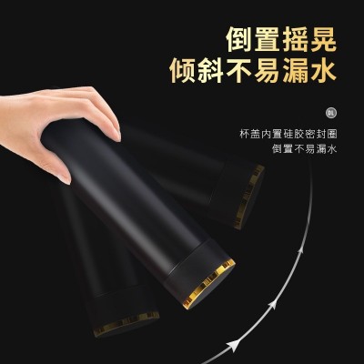 智能温显304不锈钢杯子商务礼品茶水分离保温杯国潮民国风直杯图2