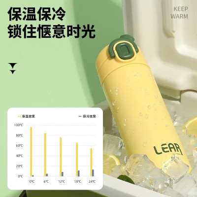 智能学生弹跳杯内外304不锈钢保温杯小容量高颜值豌豆杯礼品水杯图3
