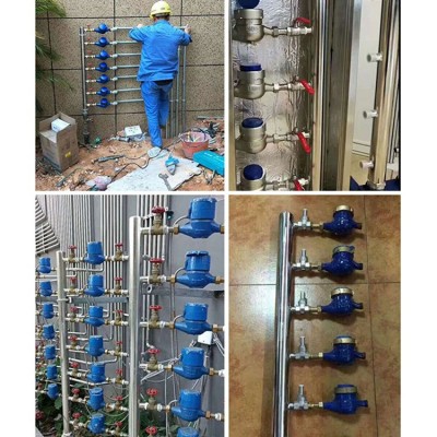 水之源 304不锈钢分水器 水表分水器地暖管集水器 不锈钢水表立柱图2