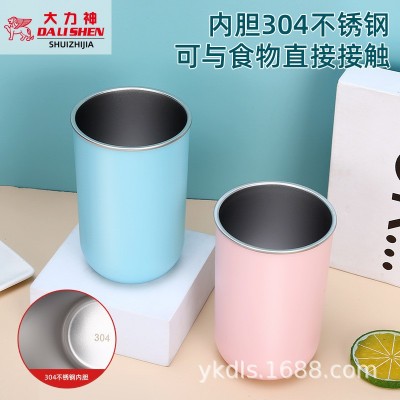 不锈钢咖啡杯便携式洗漱杯刷牙杯牙缸牙刷杯子儿童日式简约漱口杯图2
