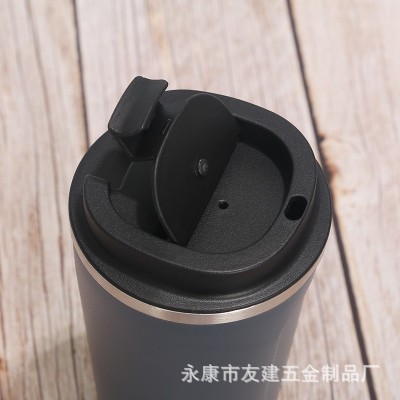 新款不锈钢真空咖啡杯商务办公便携保温杯创意休闲礼品水杯定 制图4
