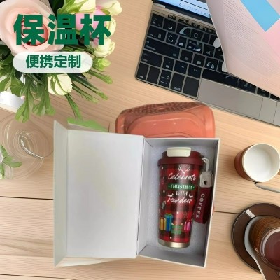 316不锈钢双饮咖啡杯圣诞节锁扣吸管保温杯水杯万圣节礼品杯定制图3
