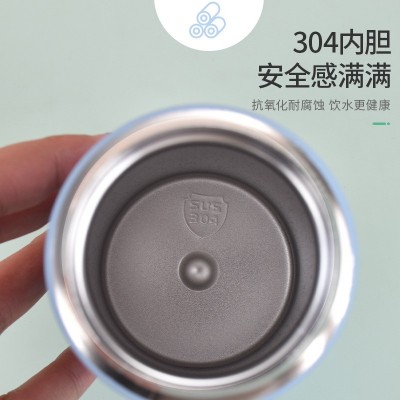 304不锈钢真空保温杯办公高颜值纯色随手杯户外一件开盖车载杯图3