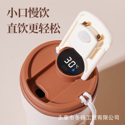 智能测温咖啡杯高颜值316不锈钢保温杯便携车载随行礼品杯子批发图4