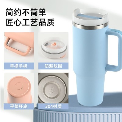 304不锈钢保温杯带提手冰霸杯40oz汽车杯车载咖啡杯双层真空水杯图4