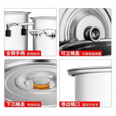 创发食品级304不锈钢桶特厚带盖多用双耳食堂汤桶家用卤桶卤肉锅图4